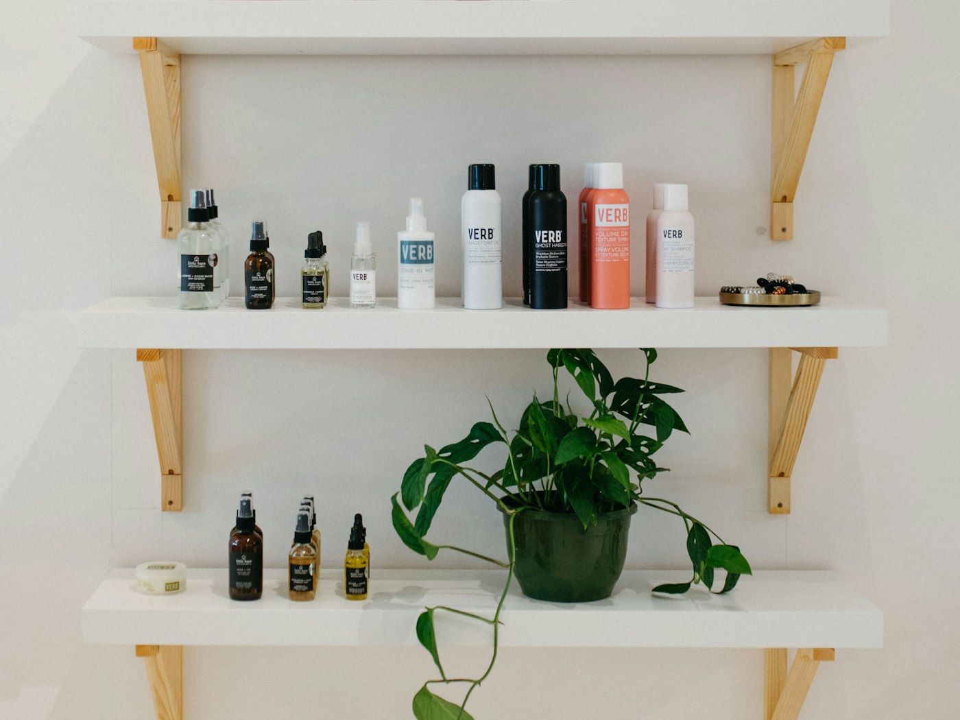 The aftercare shelf: shampoo, conditioner and styling product