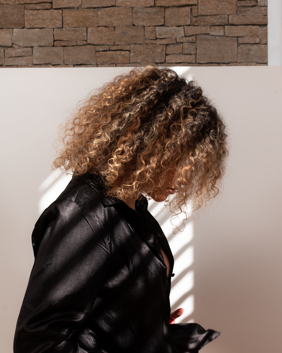 Natural curls with sun-lightened ends